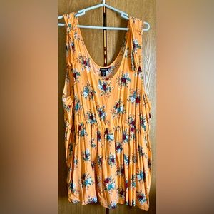 Torrid Women's Floral Orange Top